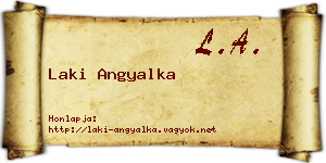 Laki Angyalka névjegykártya